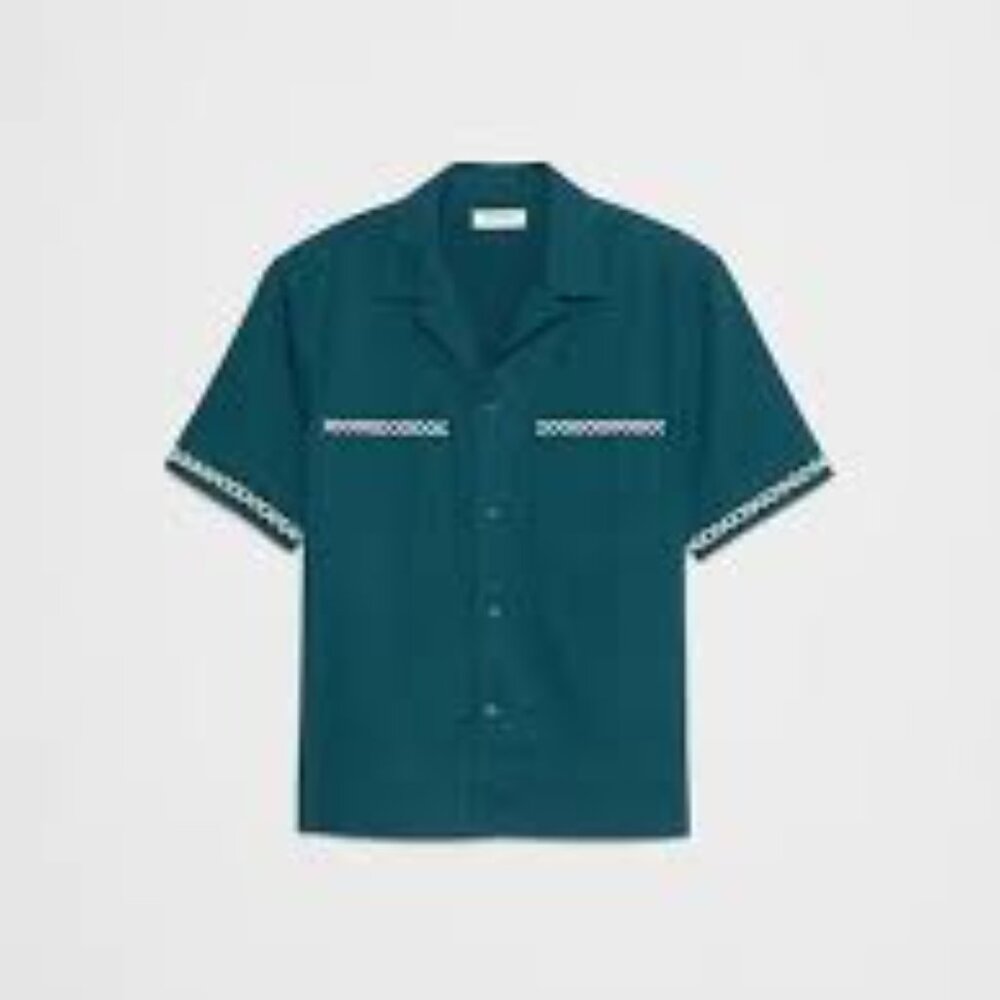 Banana Republic Overshirt Relaxed-Fit Embroidered Resort Shirt